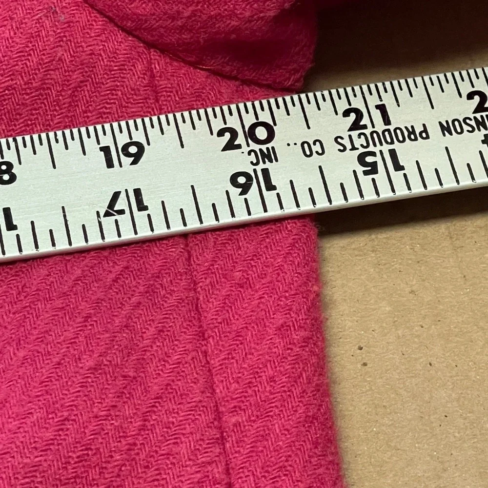 Vintage Women's Size‎ 10 Wool Blend Textured Hot Pink Blazer Jacket Pockets
